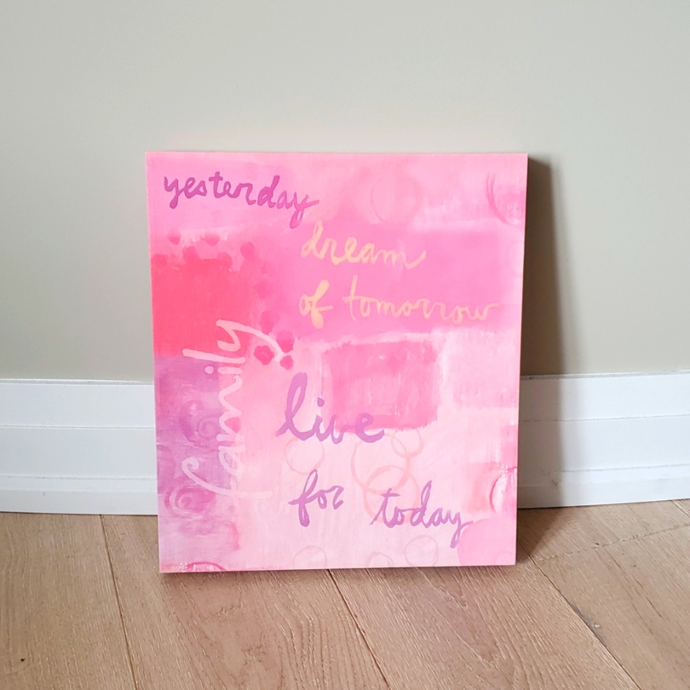 Pink Inspirational Canvas Art